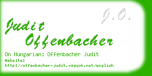 judit offenbacher business card
